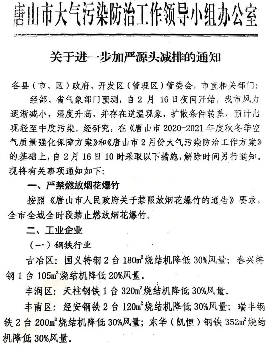 唐山最新限产措施,科技重塑生产,点亮未来之光